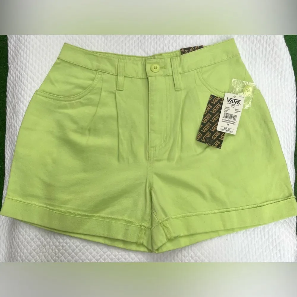 VANS Women's Green Barnes Canvas Cotton Shorts Size 25 MSRP: $54.50 NWT